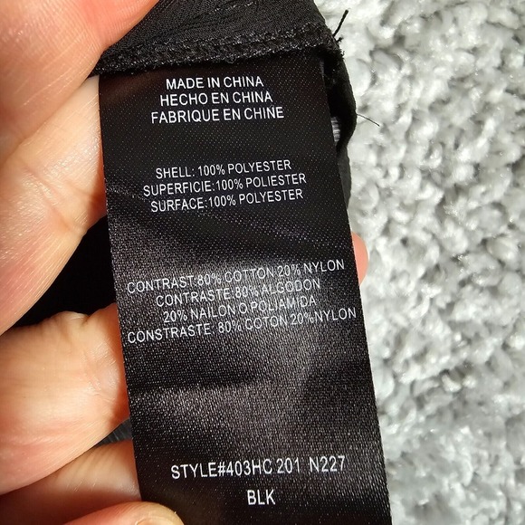 Bebe Womens Sheer Lace Button Up Blouse Black Tie Front Long Sleeve‎ Small Goth - Picture 5 of 13